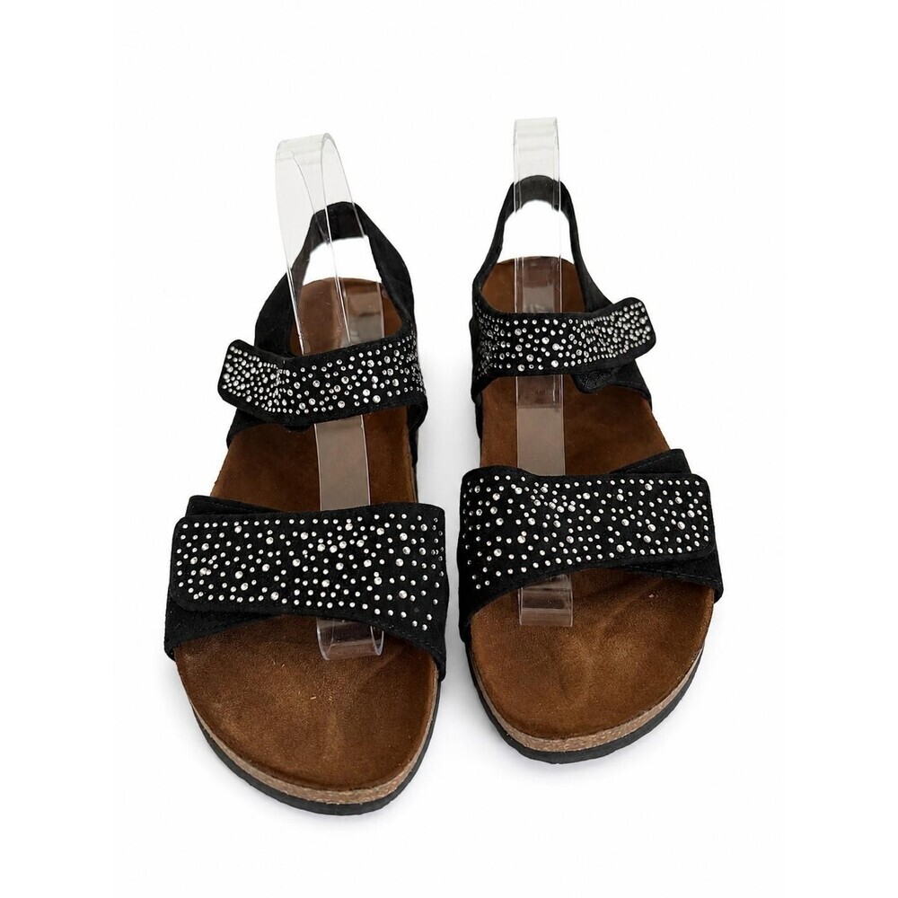 CLIFFS By White Mountain Womens Gypsy Black Studded Sandals Size 9W